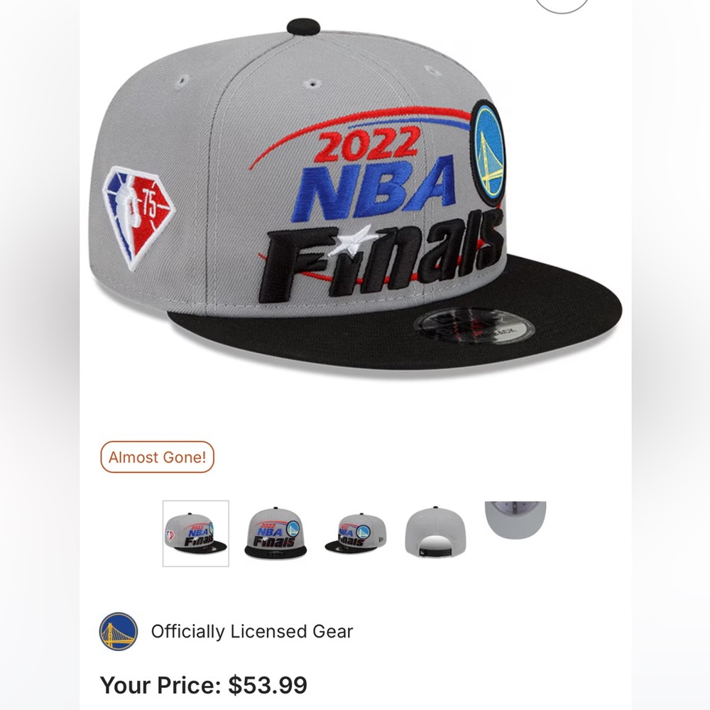 New Era 2022 NBA Finals Gray and Black Hat